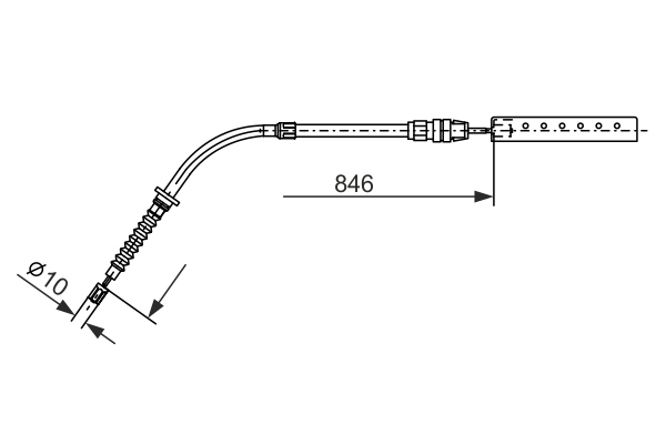 Cavo comando, Freno stazionamento - 1 987 482 866 BOSCH