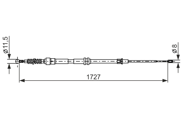 Cable, parking brake - 1 987 482 872 BOSCH