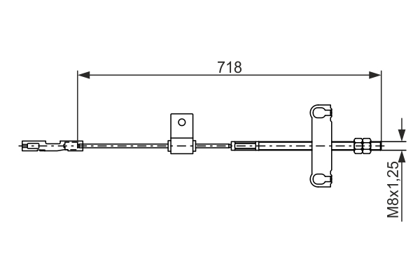 Cable, parking brake - 1 987 482 877 BOSCH