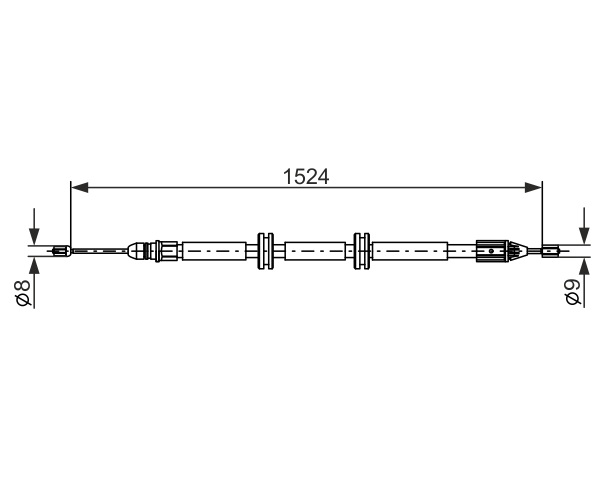 Cable, parking brake - 1 987 482 888 BOSCH