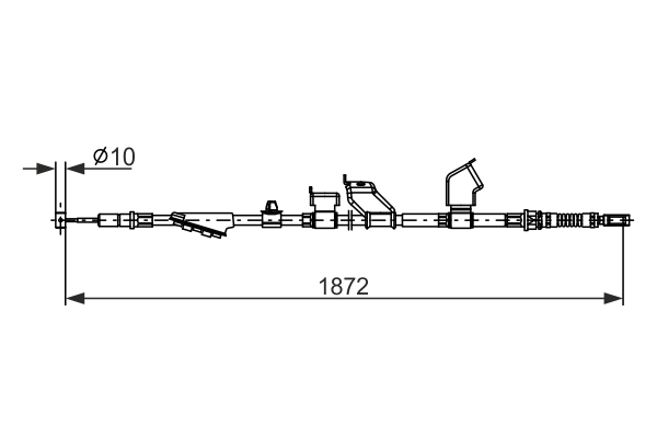 Cable, parking brake - 1 987 482 910 BOSCH