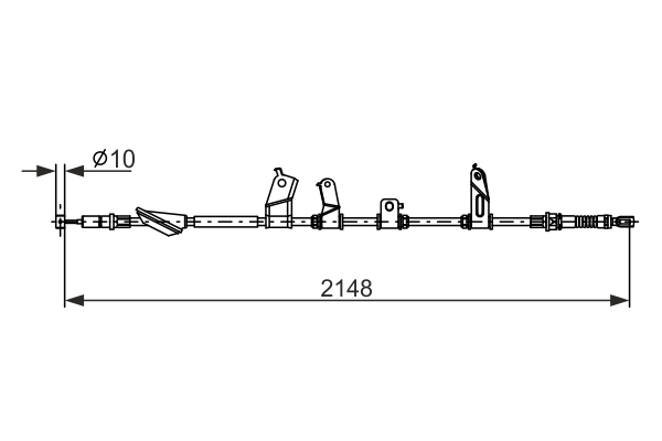Cable, parking brake - 1 987 482 914 BOSCH