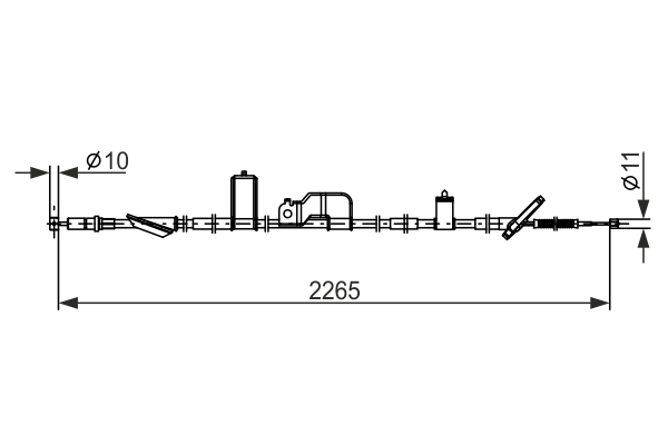 Cable, parking brake - 1 987 482 918 BOSCH