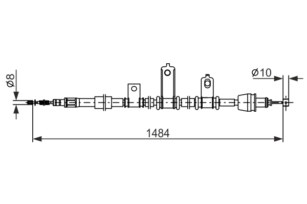 Cable, parking brake - 1 987 482 920 BOSCH