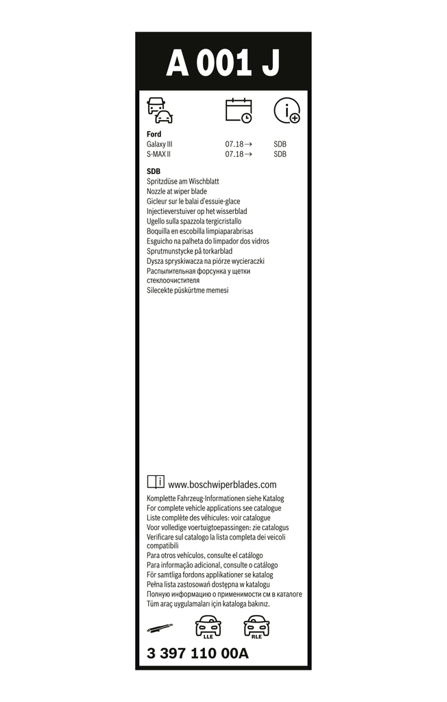 Wiper Blade - 3 397 110 00A BOSCH