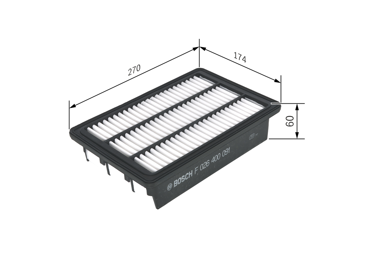 Air Filter - F 026 400 091 BOSCH