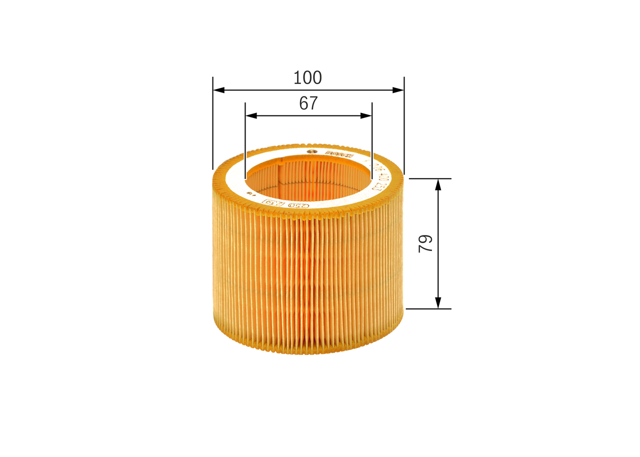 Air Filter, compressor intake - F 026 400 253 BOSCH