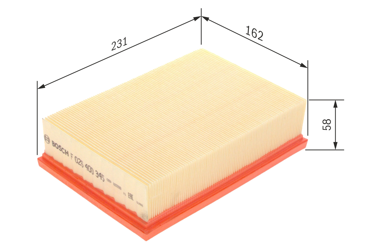 Air Filter - F 026 400 345 BOSCH