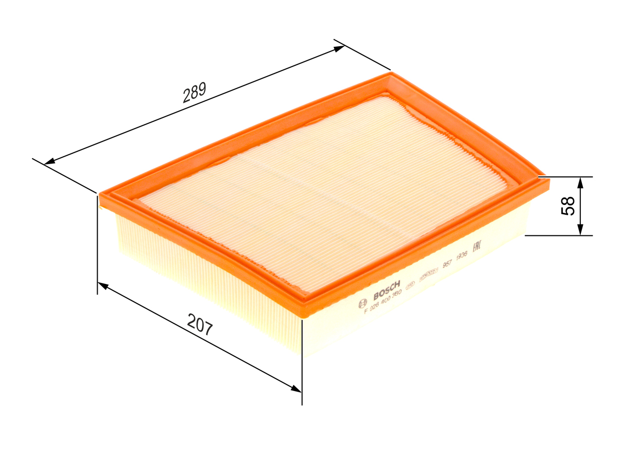 Air Filter - F 026 400 360 BOSCH