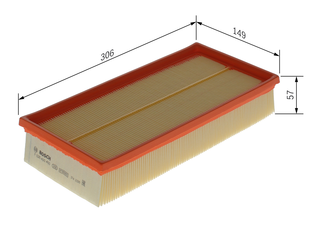Air Filter - F 026 400 450 BOSCH