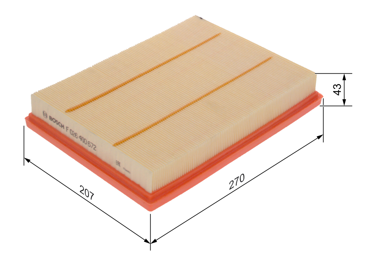Filtro aria - F 026 400 672 BOSCH