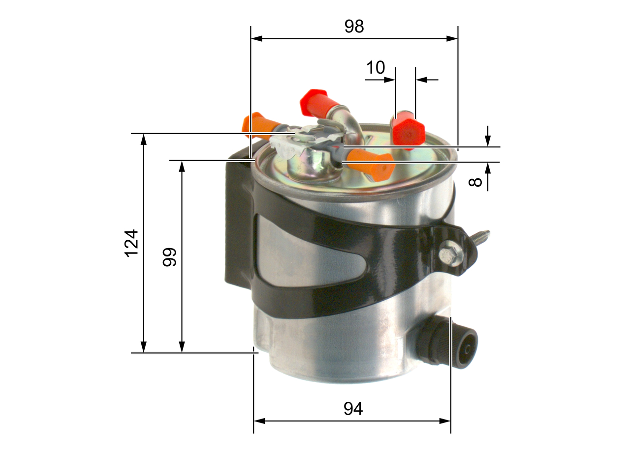 Fuel filter - F 026 402 016 BOSCH