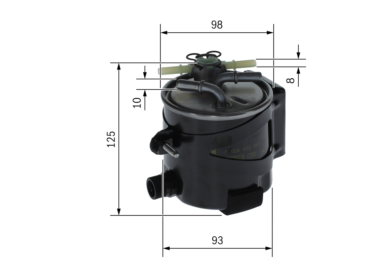 Fuel filter - F 026 402 061 BOSCH