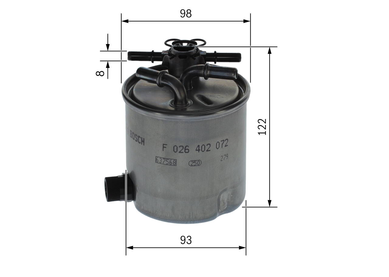 Filtro carburante - F 026 402 072 BOSCH
