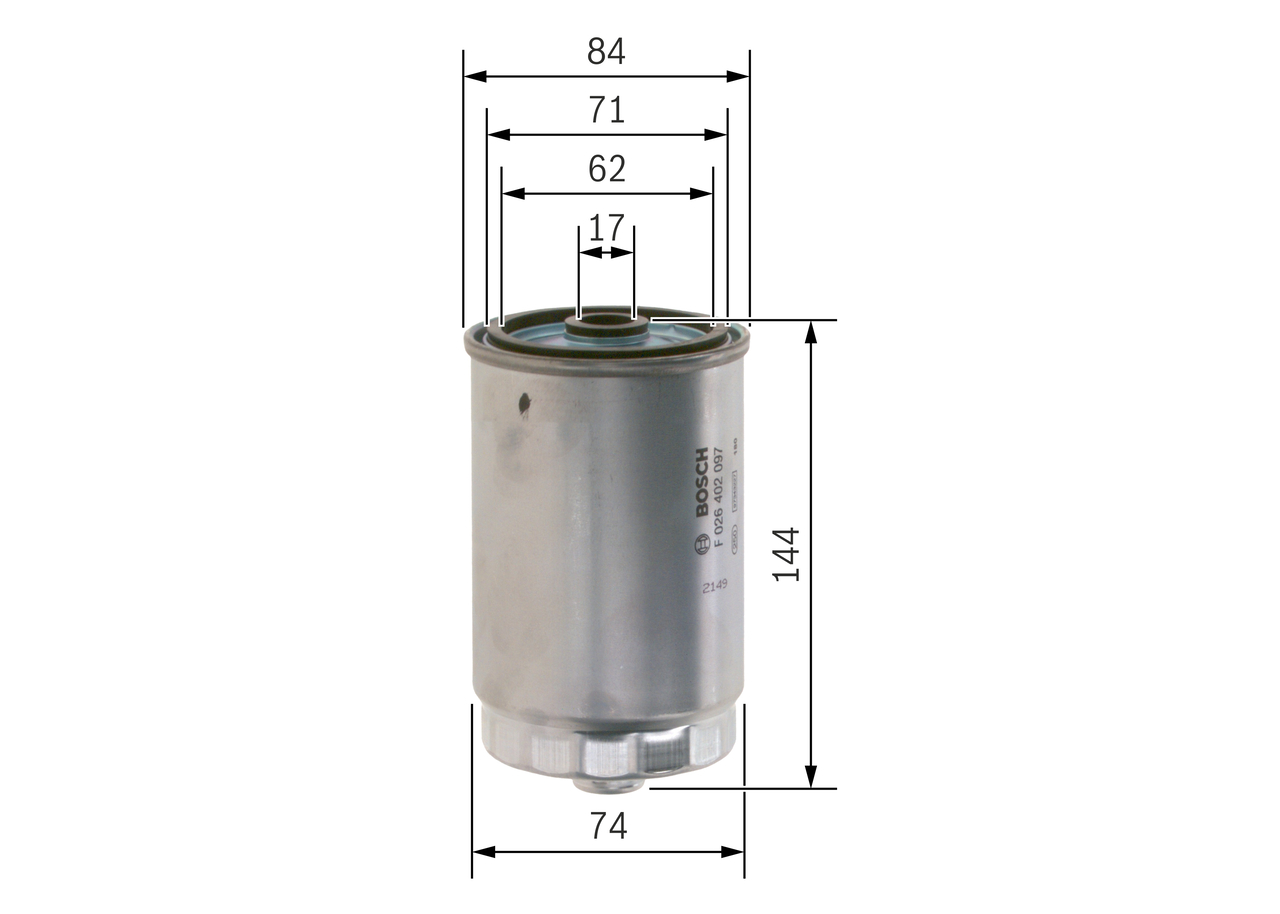 Fuel filter - F 026 402 097 BOSCH
