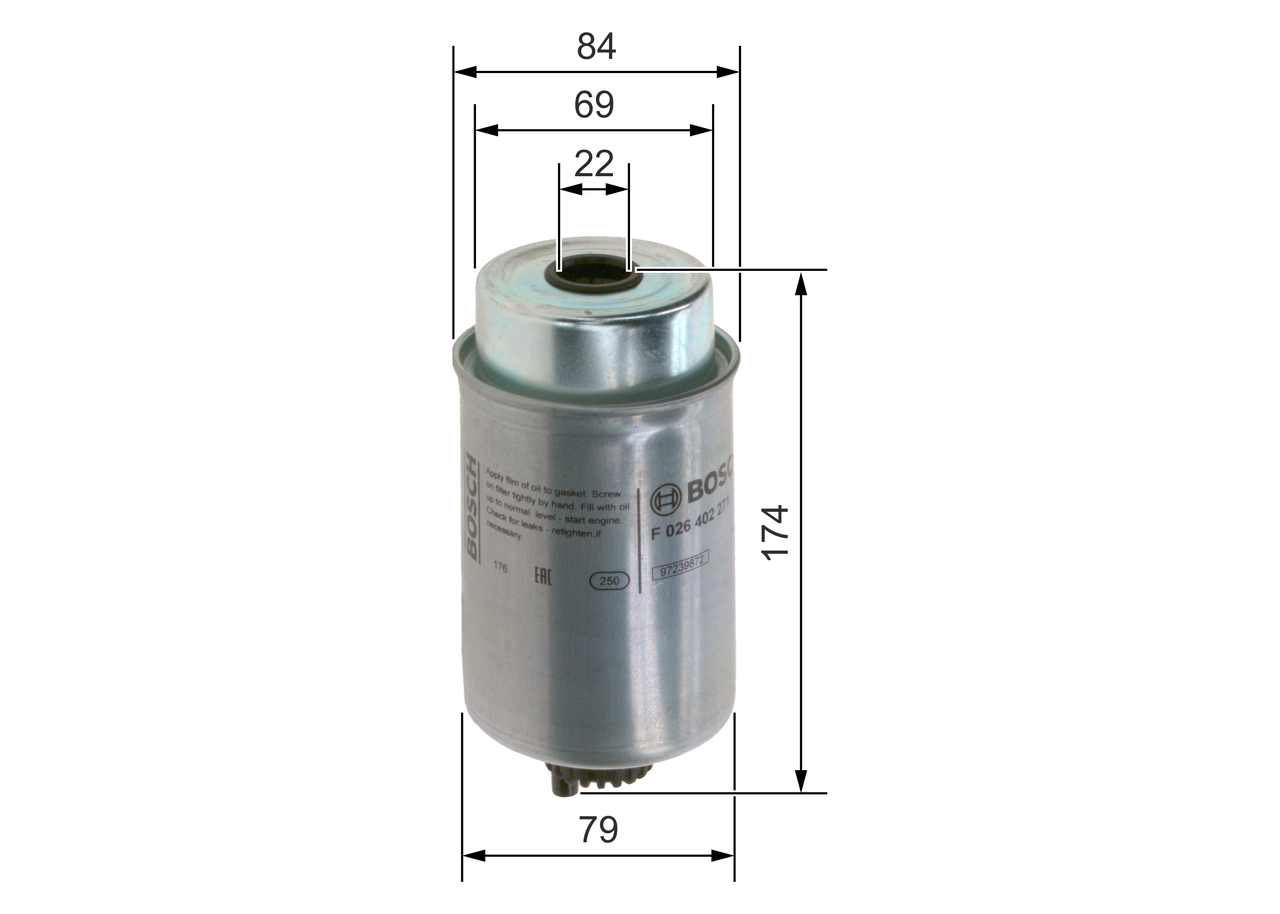 Fuel filter - F 026 402 271 BOSCH