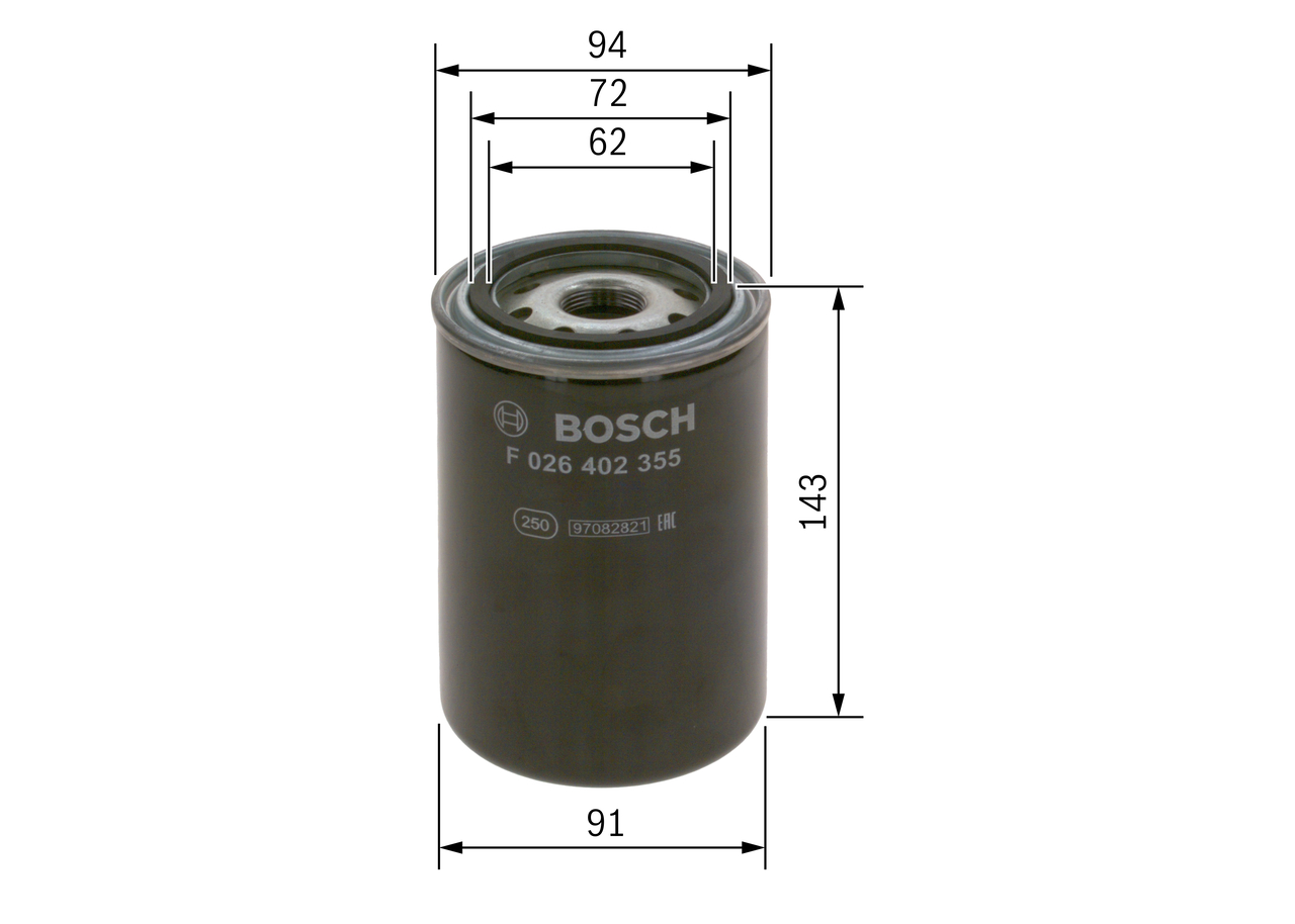 Fuel filter - F 026 402 355 BOSCH