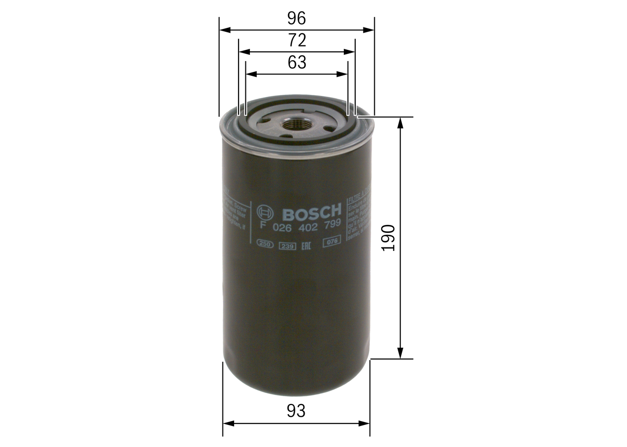 Fuel filter - F 026 402 799 BOSCH