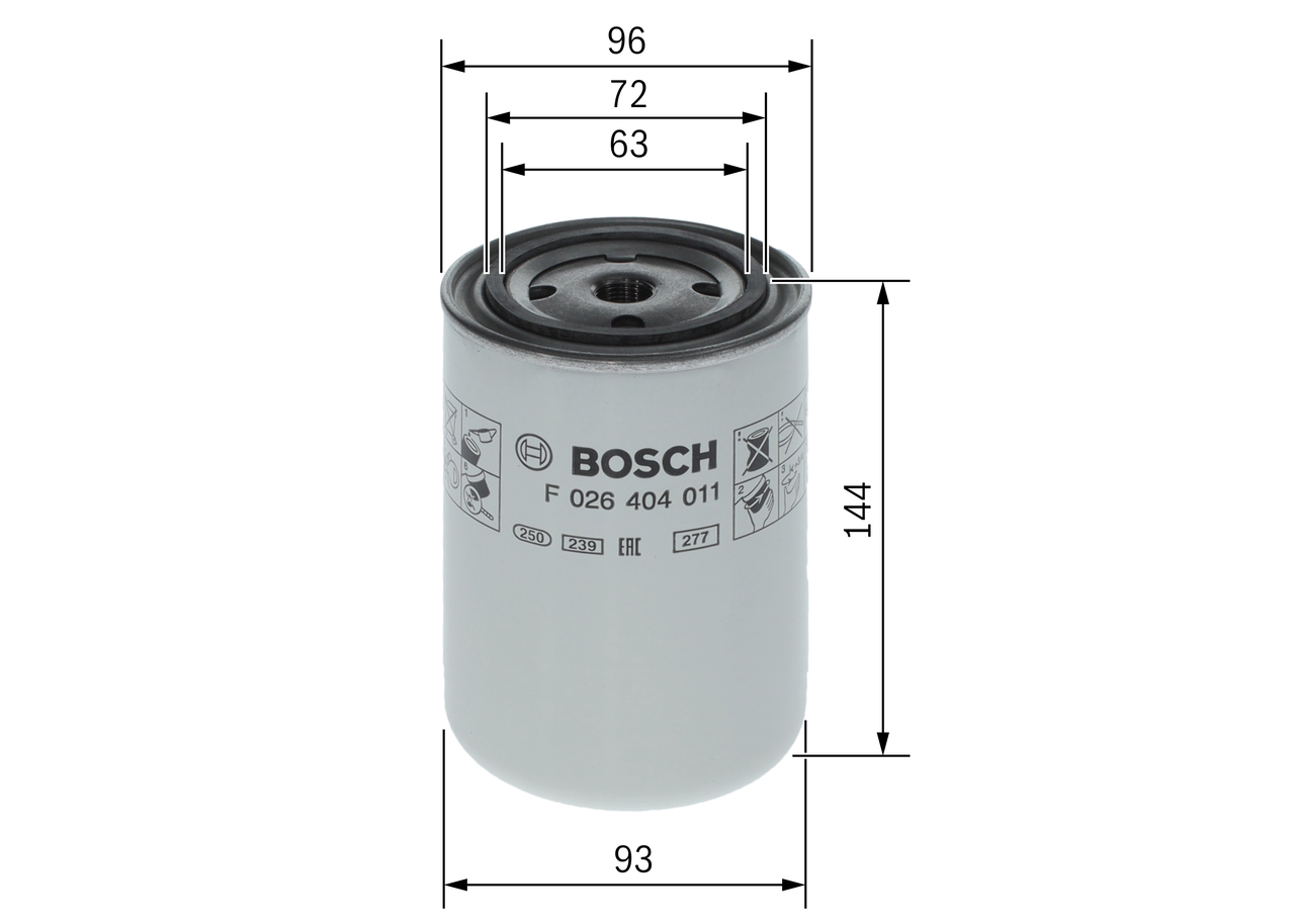 Filtro refrigerante - F 026 404 011 BOSCH