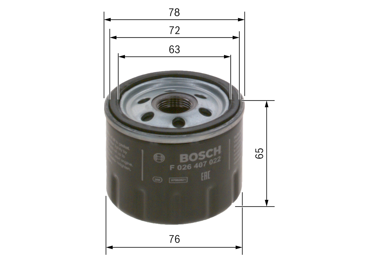 Oil Filter - F 026 407 022 BOSCH