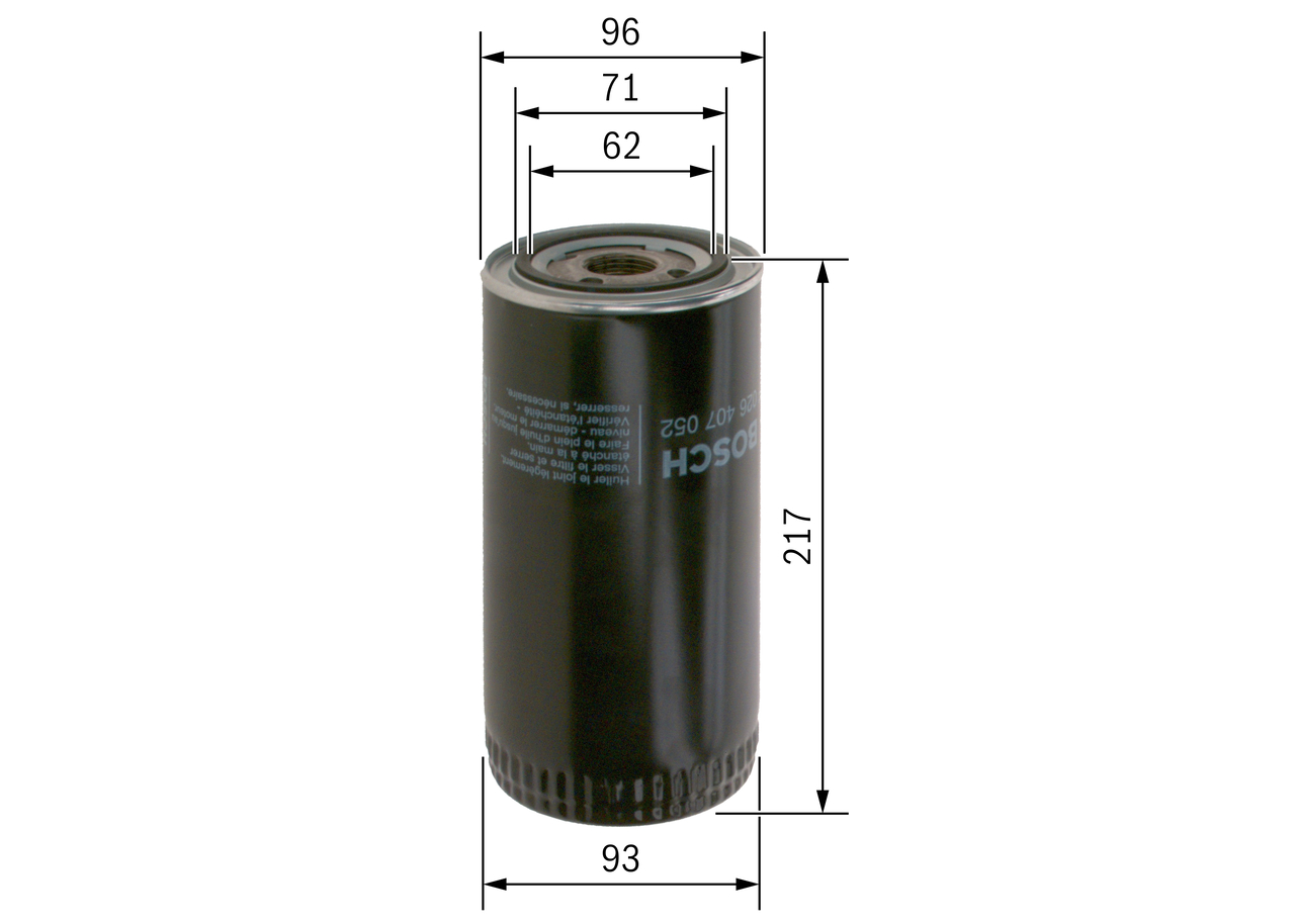 Oil Filter - F 026 407 052 BOSCH