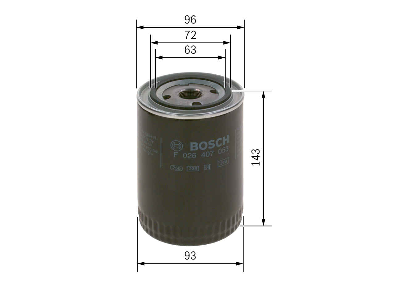 Oil Filter - F 026 407 053 BOSCH