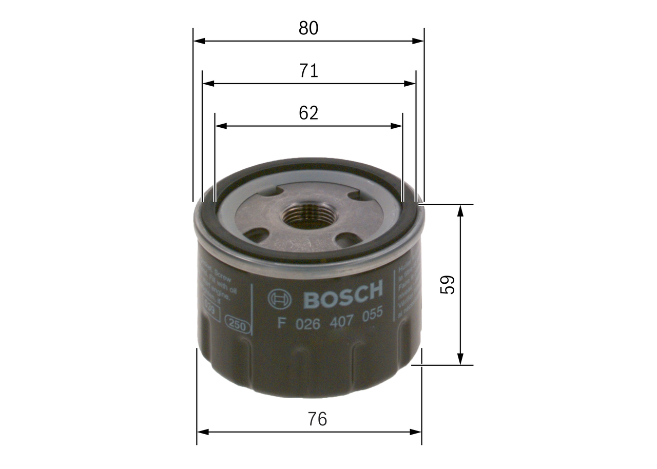 Oil Filter - F 026 407 055 BOSCH