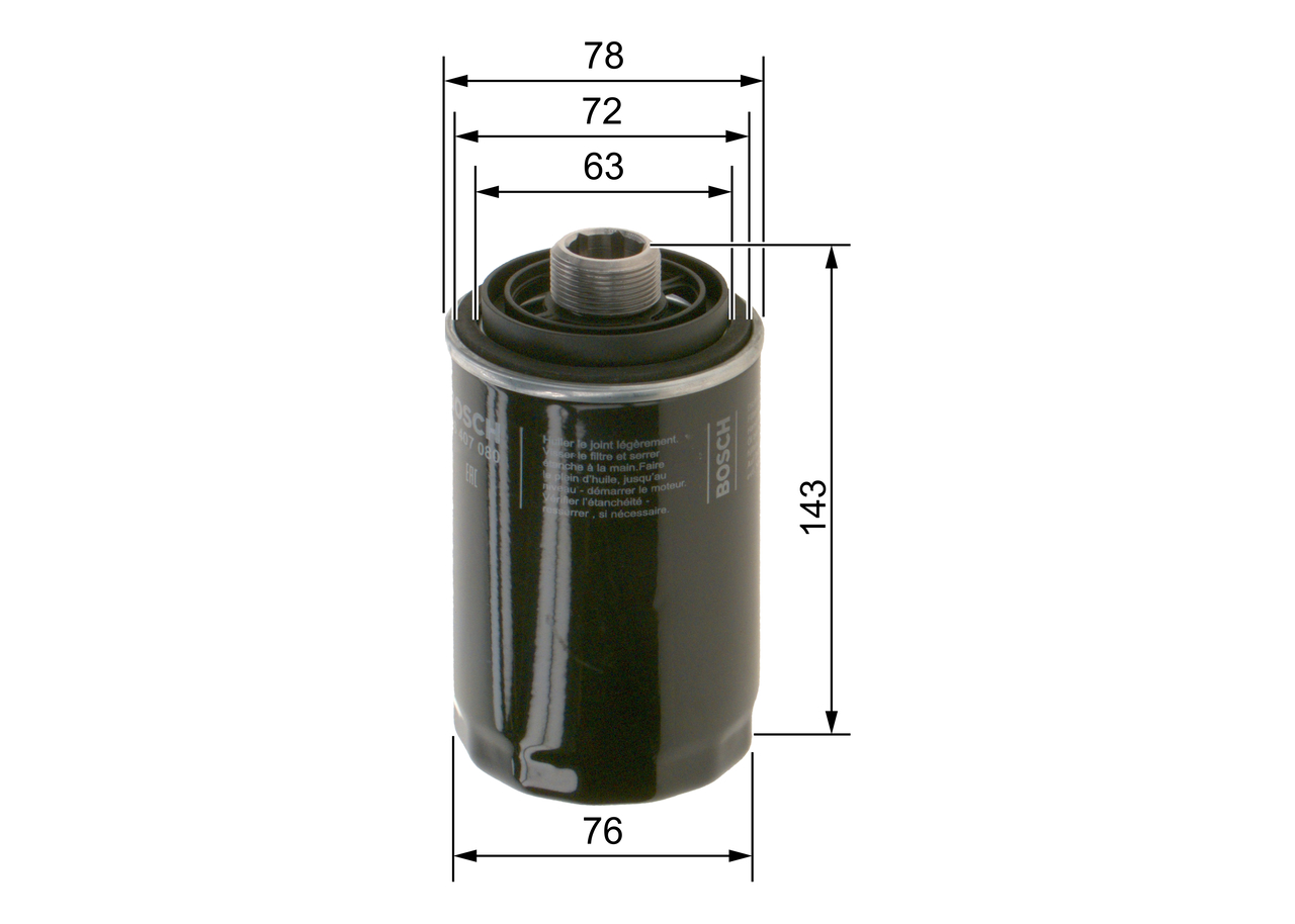 Масляный фильтр - F 026 407 080 BOSCH