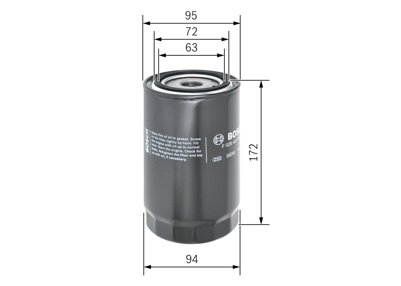 Oil Filter - F 026 407 081 BOSCH