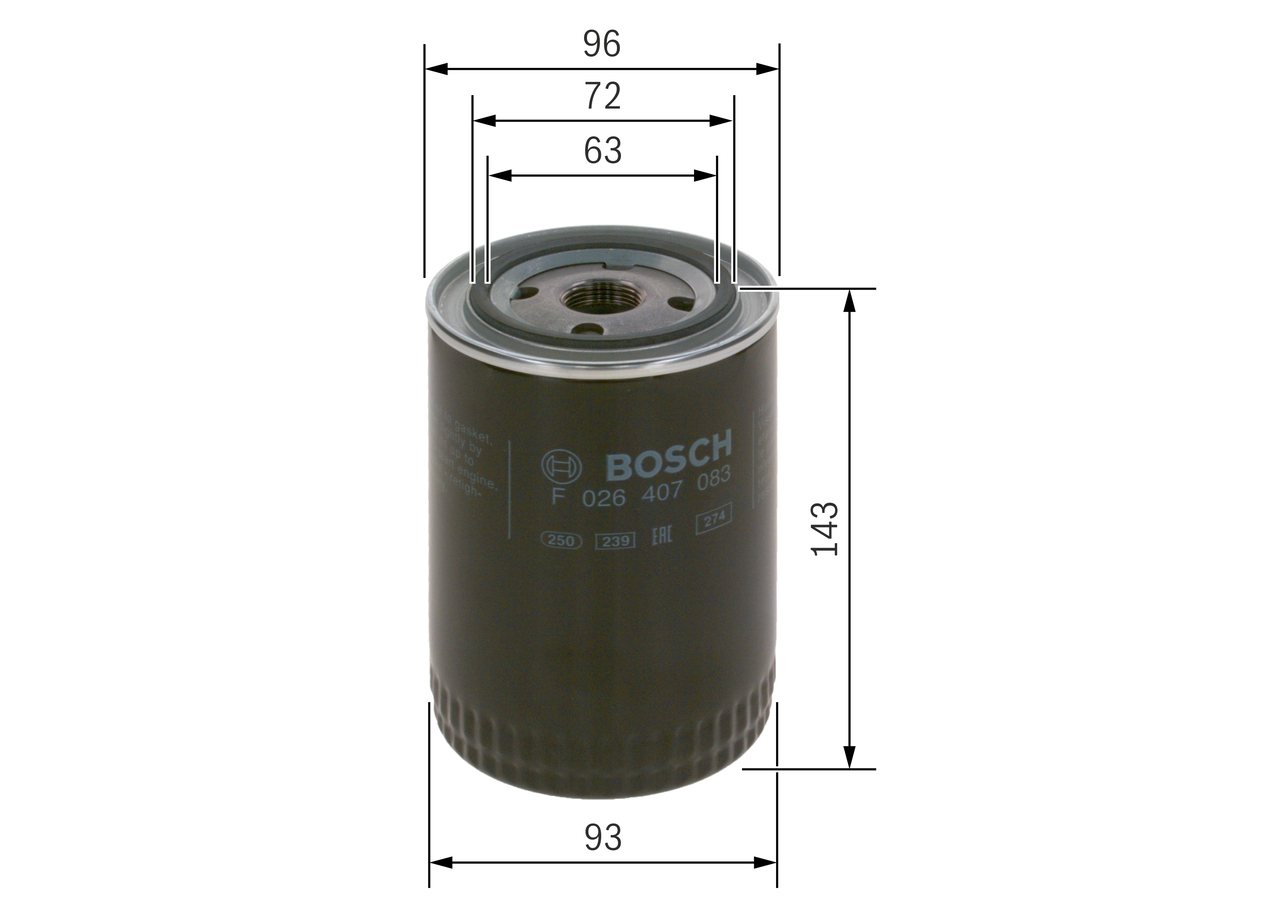 Oil Filter - F 026 407 083 BOSCH