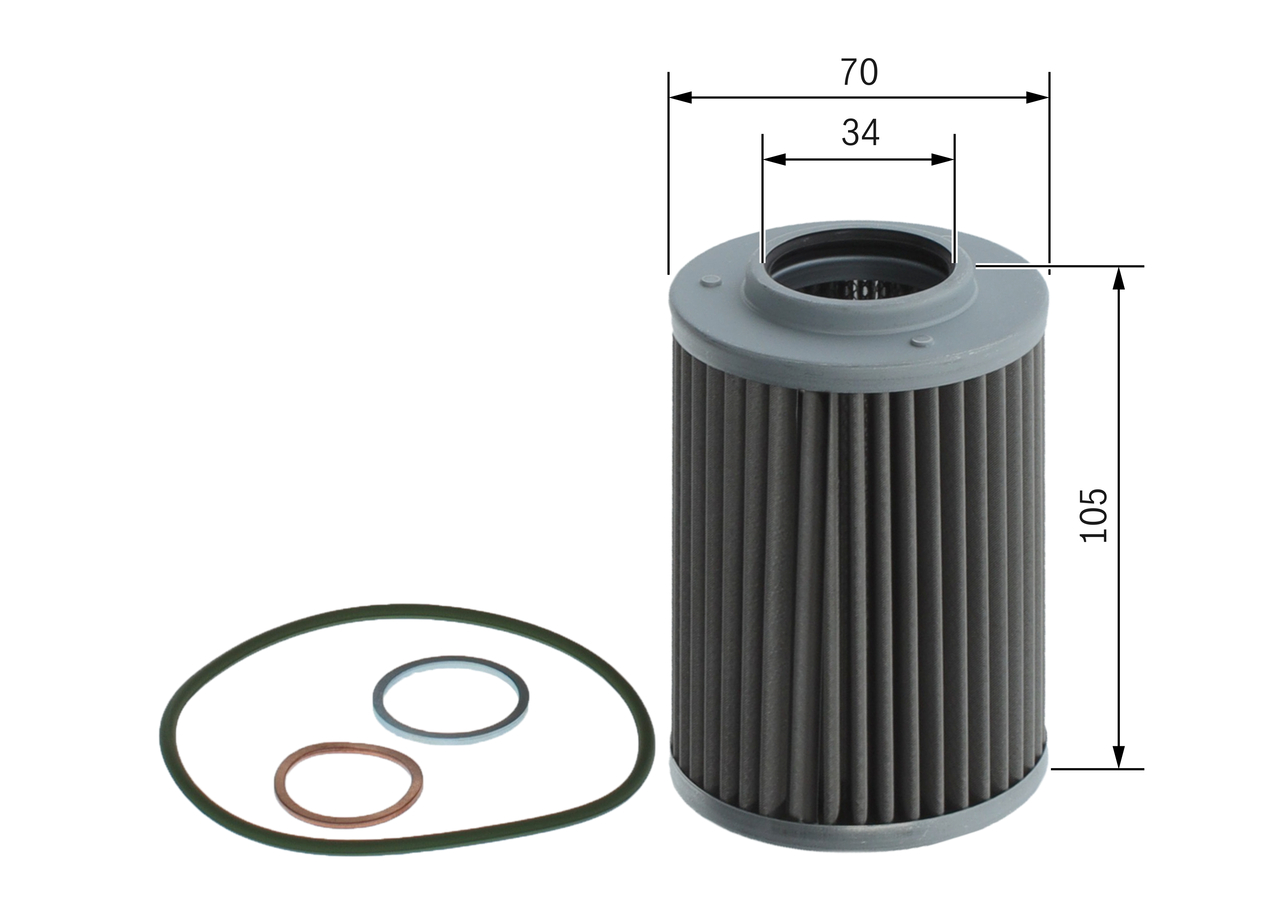 Filtro idraulico, Cambio automatico - F 026 407 118 BOSCH