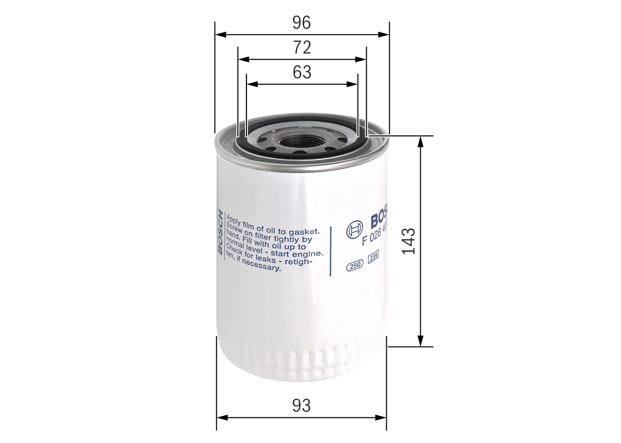 Oil Filter - F 026 407 121 BOSCH