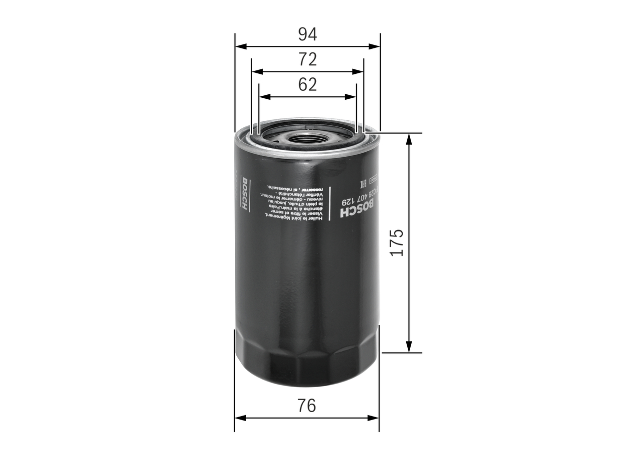 Oil Filter - F 026 407 129 BOSCH