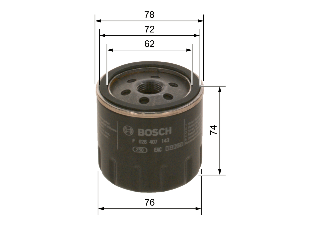 Oil Filter - F 026 407 143 BOSCH