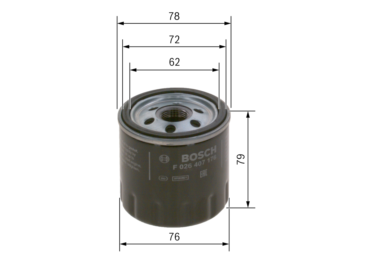 Oil Filter - F 026 407 176 BOSCH