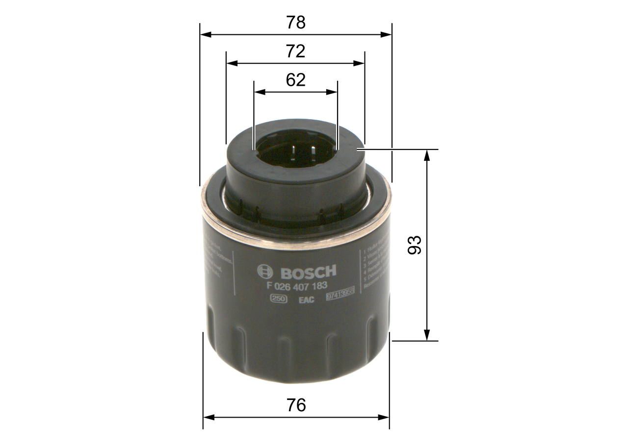 Oil Filter - F 026 407 183 BOSCH
