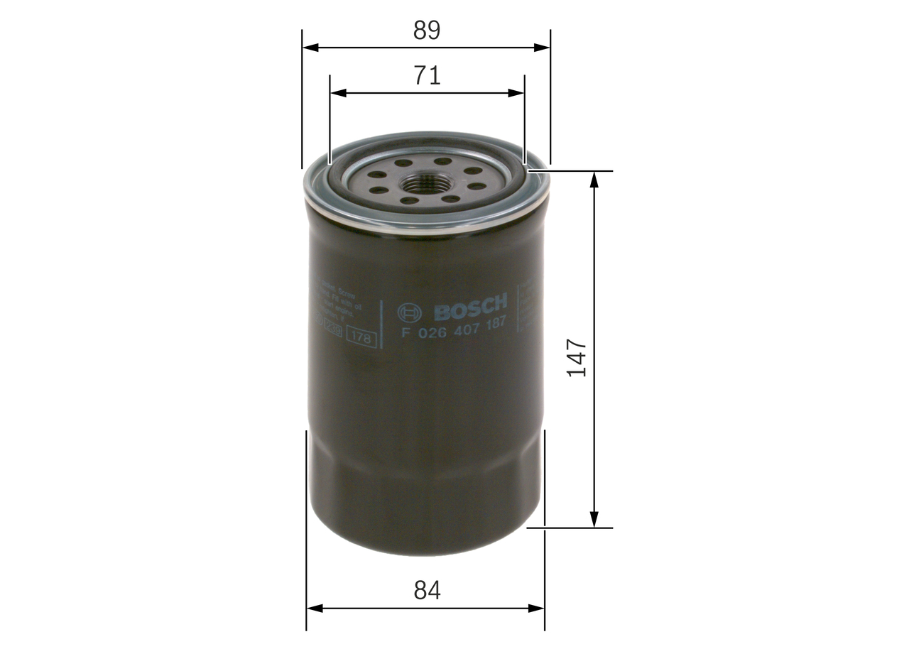 Oil Filter - F 026 407 187 BOSCH