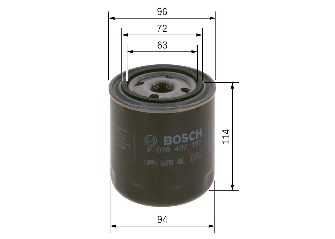 Hydraulic Filter, automatic transmission - F 026 407 197 BOSCH