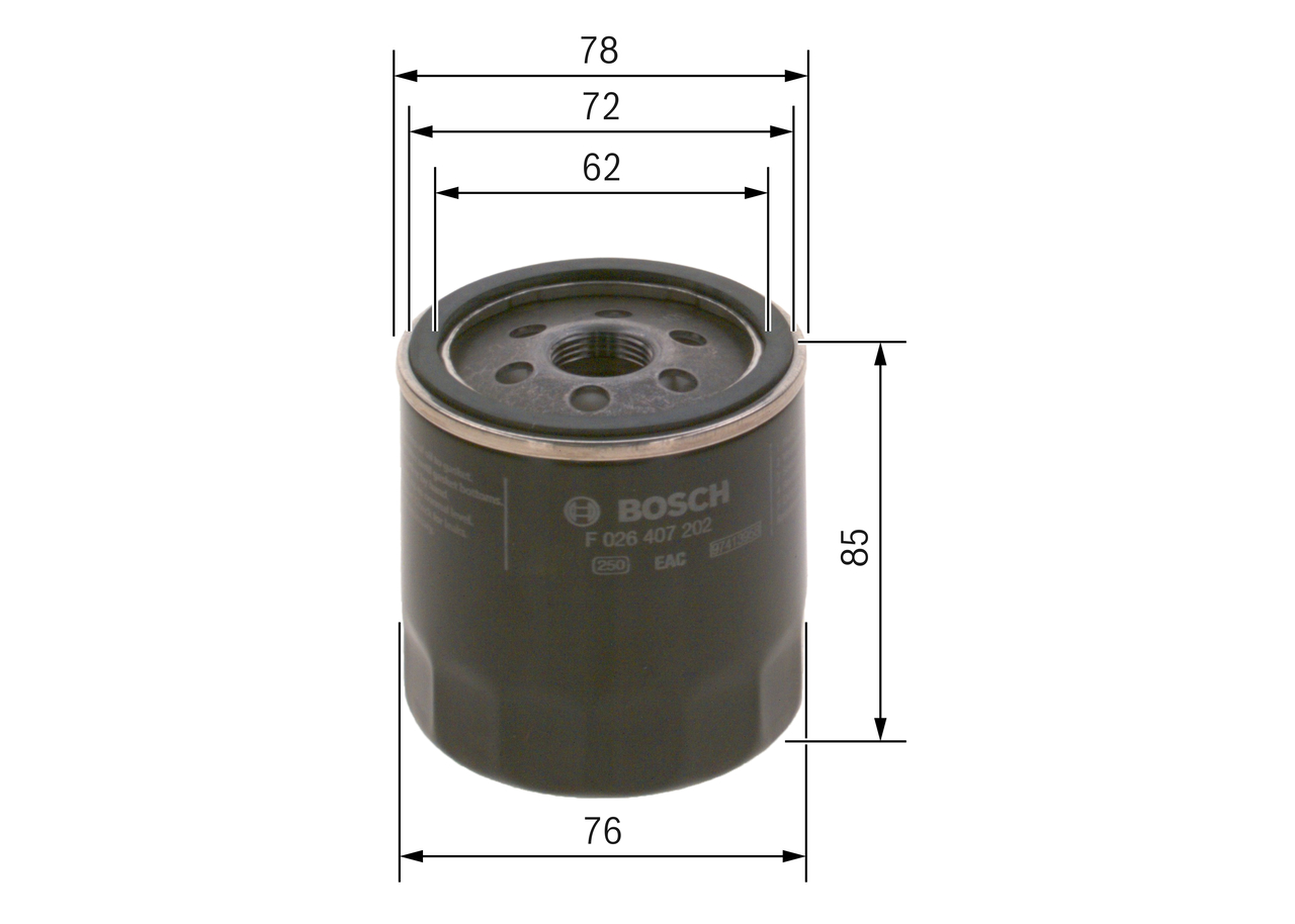 Oil Filter - F 026 407 202 BOSCH