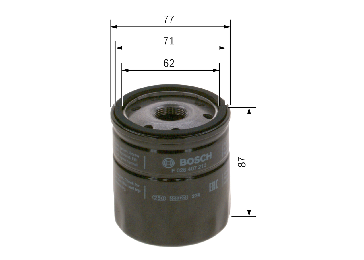 Oil Filter - F 026 407 213 BOSCH