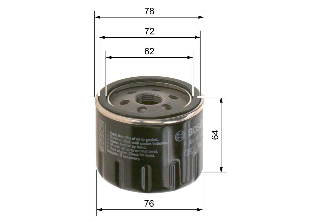 Oil Filter - F 026 407 302 BOSCH