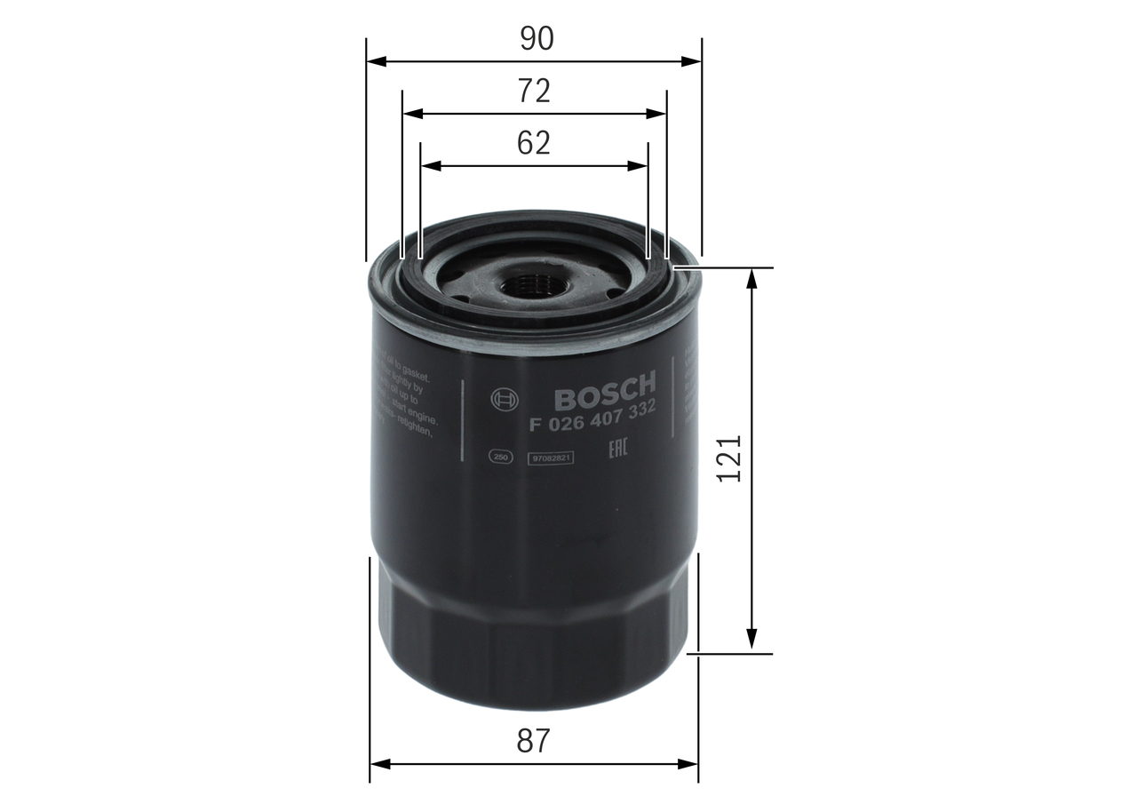 Filtro olio - F 026 407 332 BOSCH