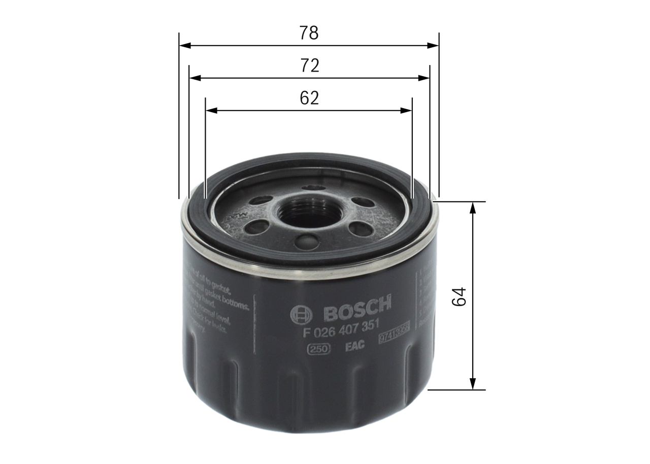 Oil Filter - F 026 407 351 BOSCH
