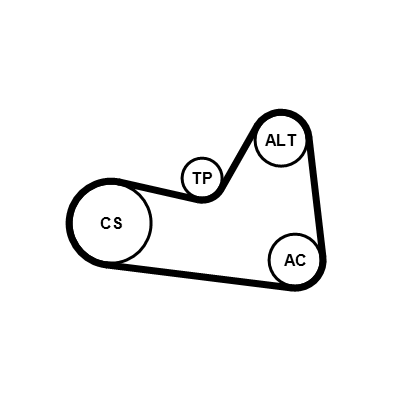 Keilrippenriemensatz - 6PK1026K1 CONTINENTAL CTAM