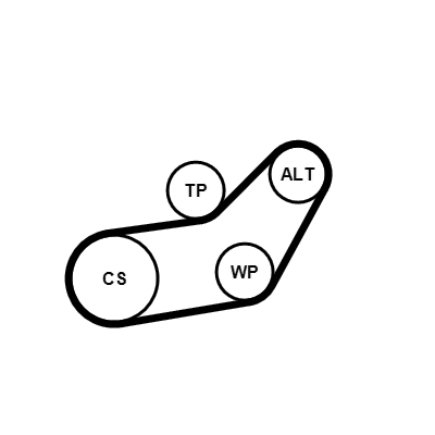 Kit Cinghie Poly-V - 6PK1045K1 CONTINENTAL CTAM
