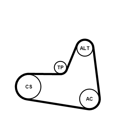 Kit Cinghie Poly-V - 6PK1045K2 CONTINENTAL CTAM