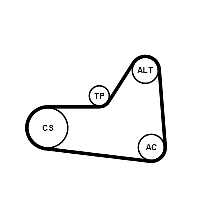 Kit Cinghie Poly-V - 6PK1070K1 CONTINENTAL CTAM