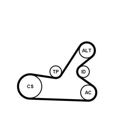 Kit Cinghie Poly-V - 6PK1145K4 CONTINENTAL CTAM