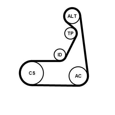 Kit Cinghie Poly-V - 6PK1173K1 CONTINENTAL CTAM