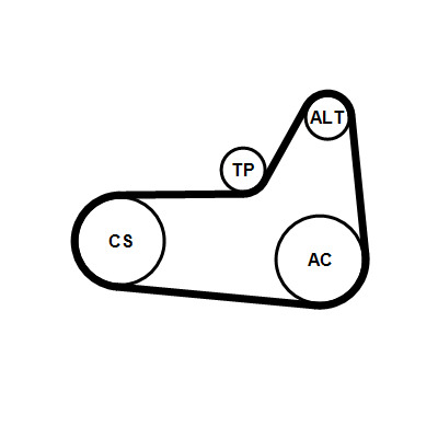 Kit Cinghie Poly-V - 6PK1180K4 CONTINENTAL CTAM